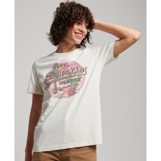 Superdry Γυναικεία κοντομάνικη μπλούζα Vintage Logo Narrative T-Shirt